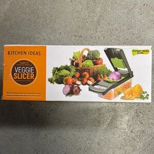 Veggie Slicer 14pcs Kitchen Mandoline - Green/Gray